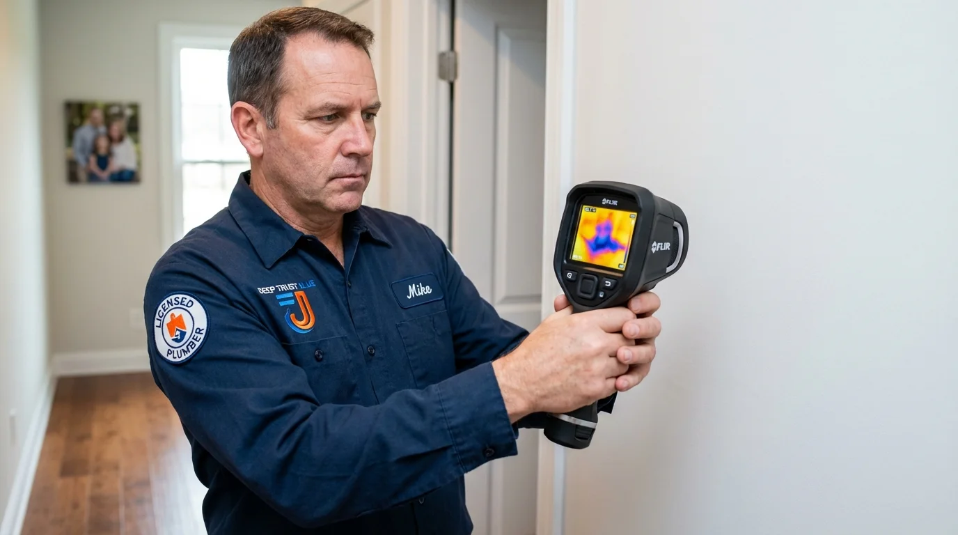 Thermal imaging leak detection by Johns Plumbing LLC in Millville